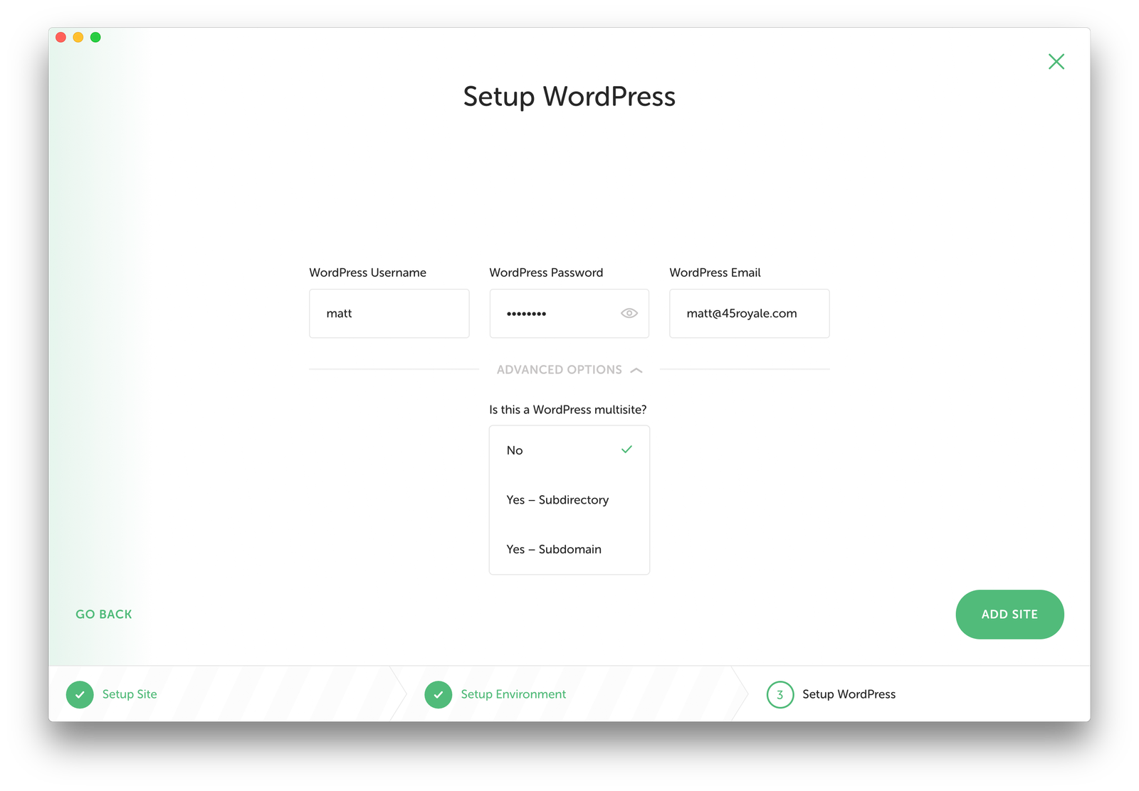 Setup WordPress - Multisite