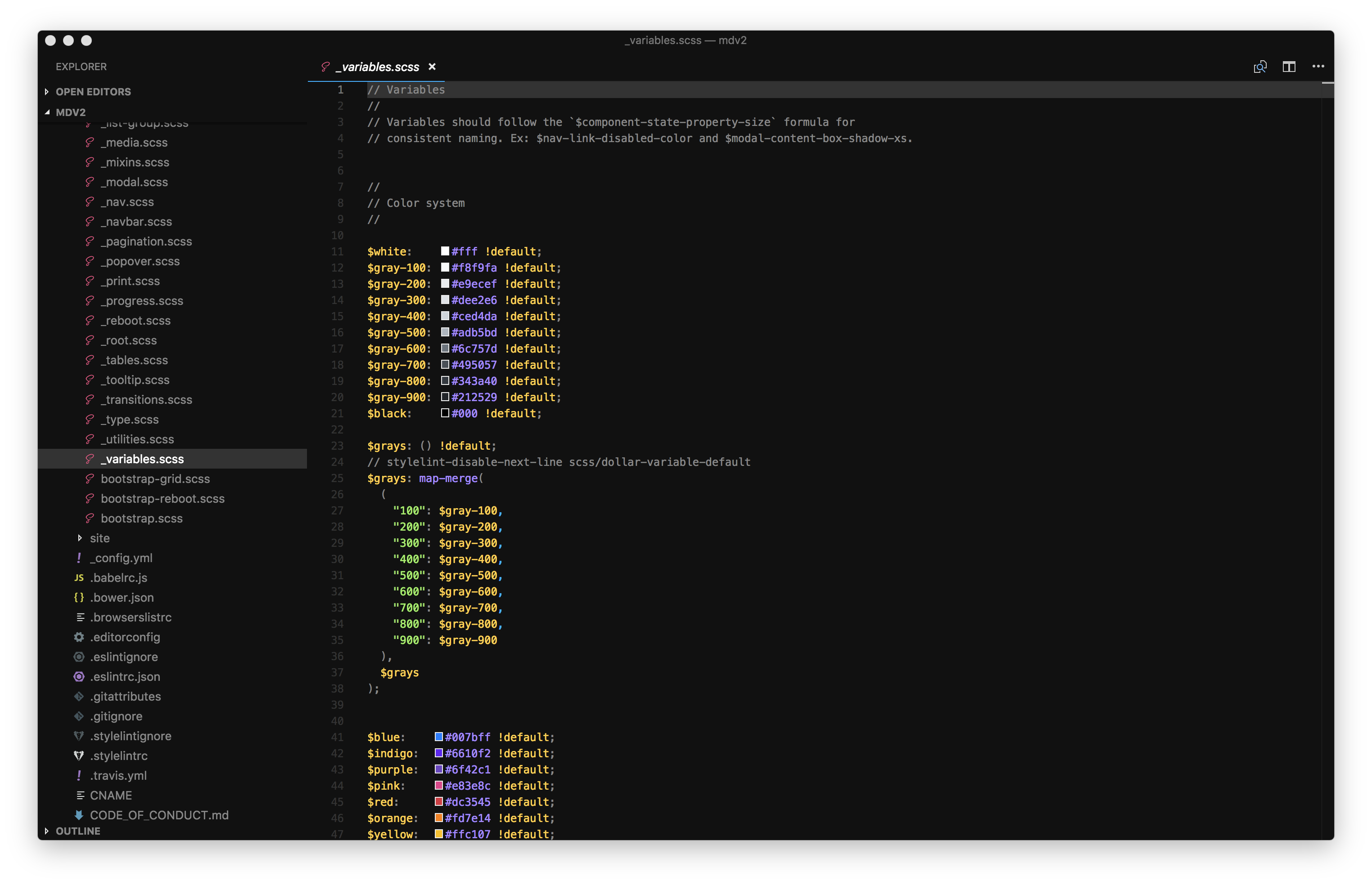 Bootstrap - Variables