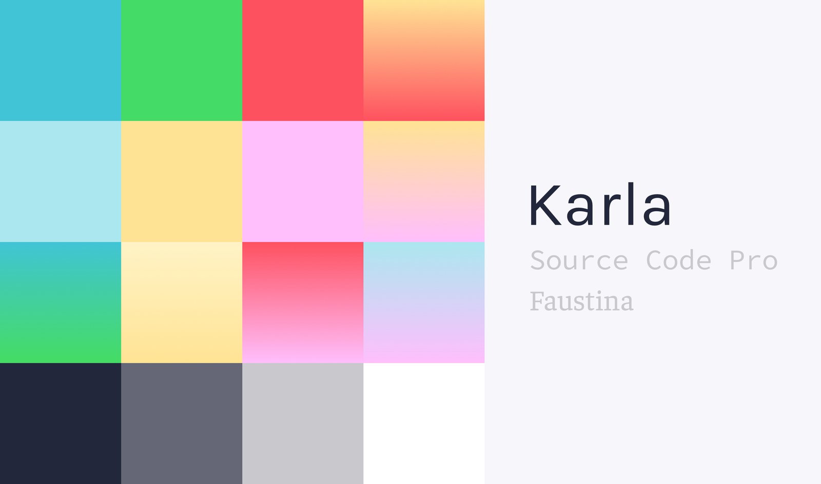 An updated color palette and typography