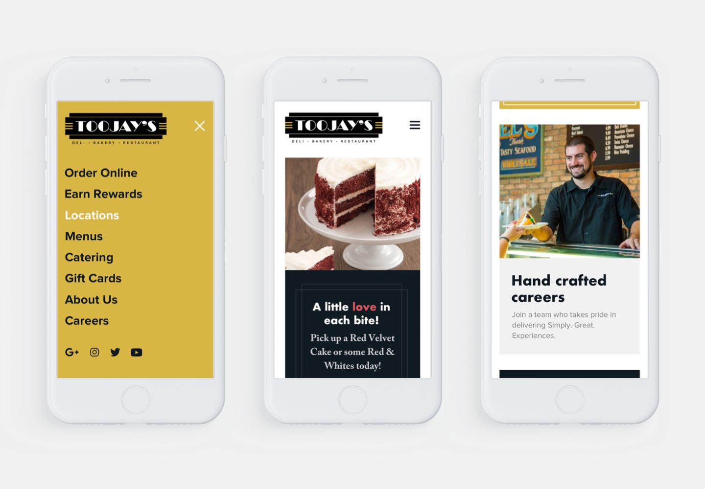 TooJay's - Mobile web design