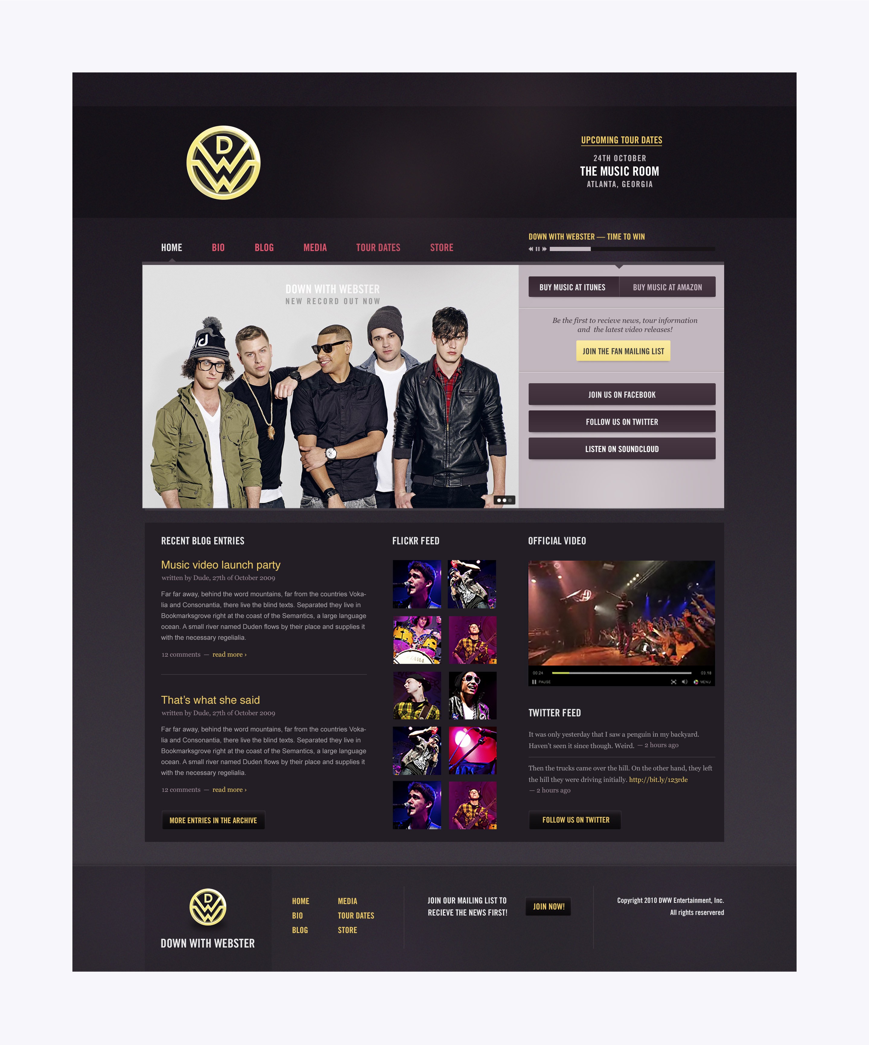 Down With Webster - Home Page