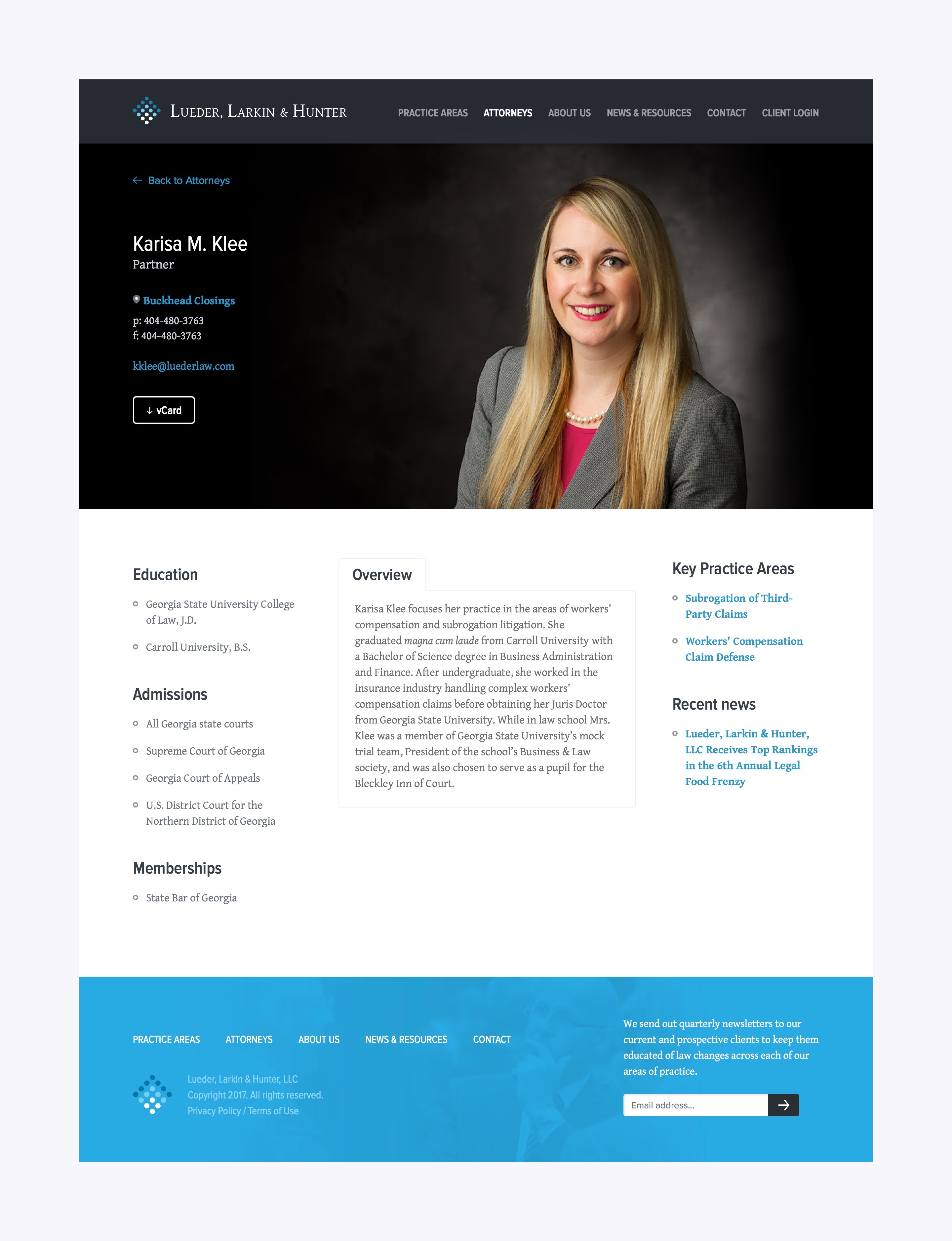 Lueder, Larkin, & Hunter - Attorneys Page