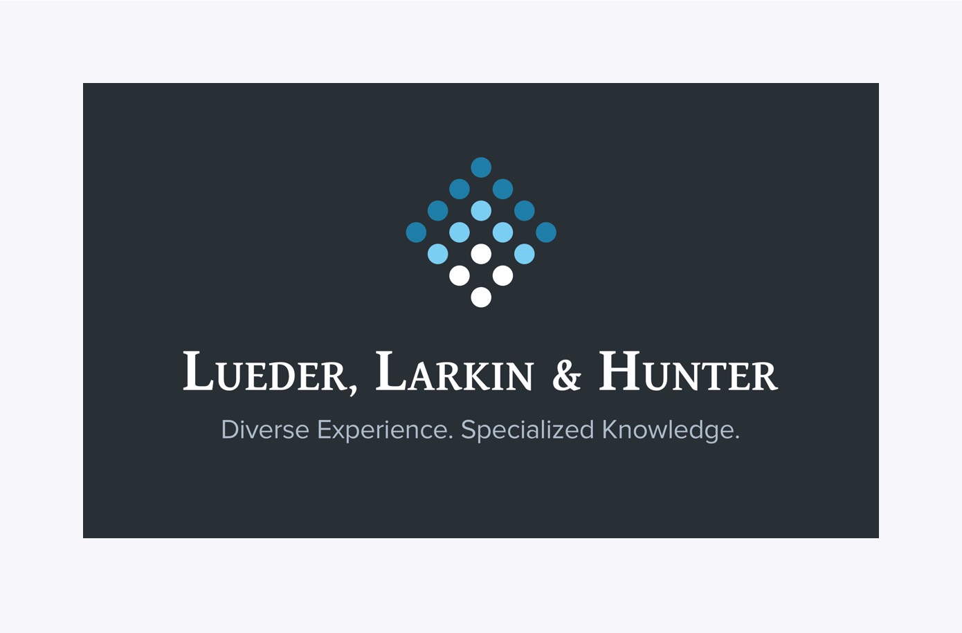 Lueder, Larkin, & Hunter - Business Card Back
