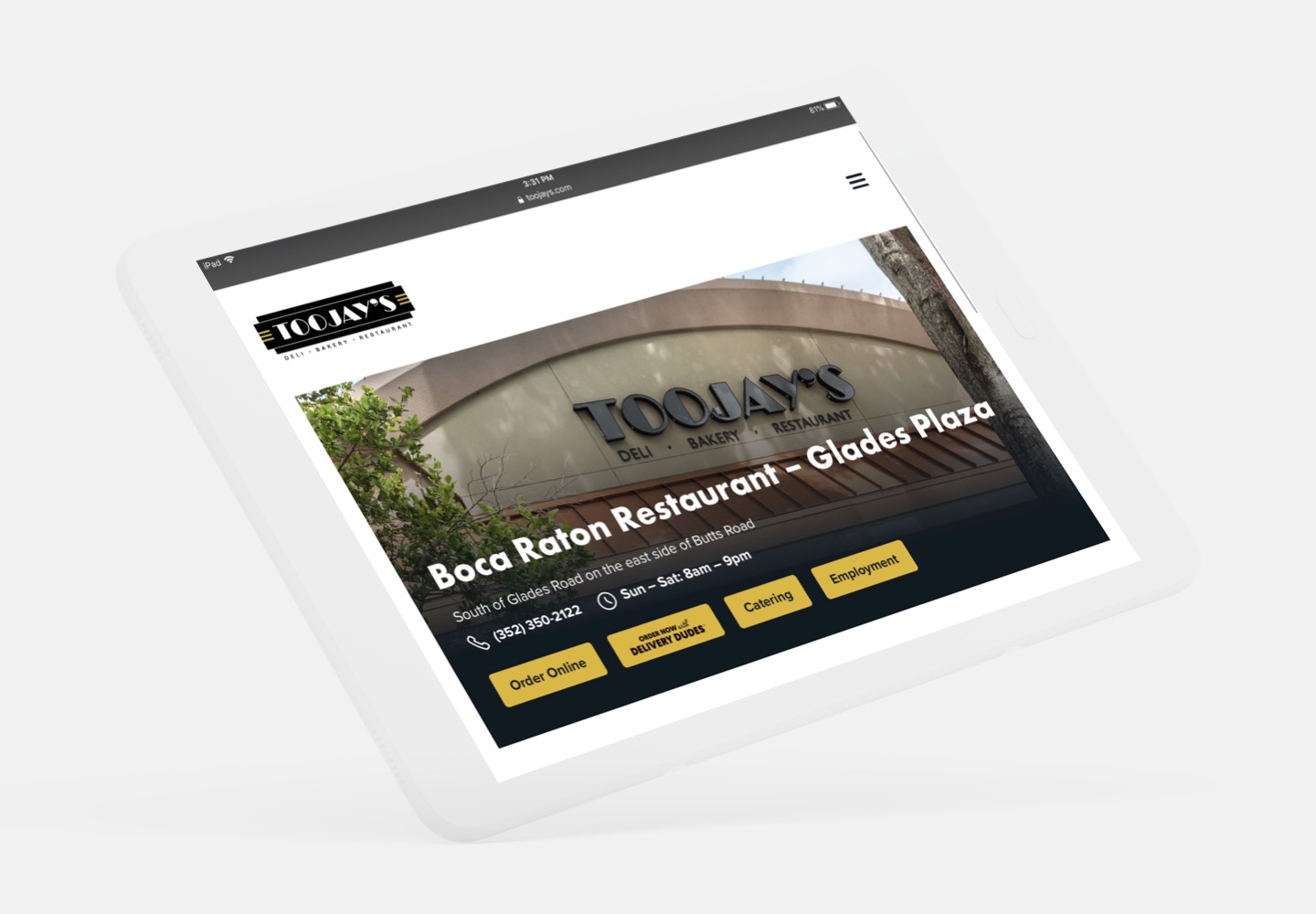 TooJay's - Responsive Web Design