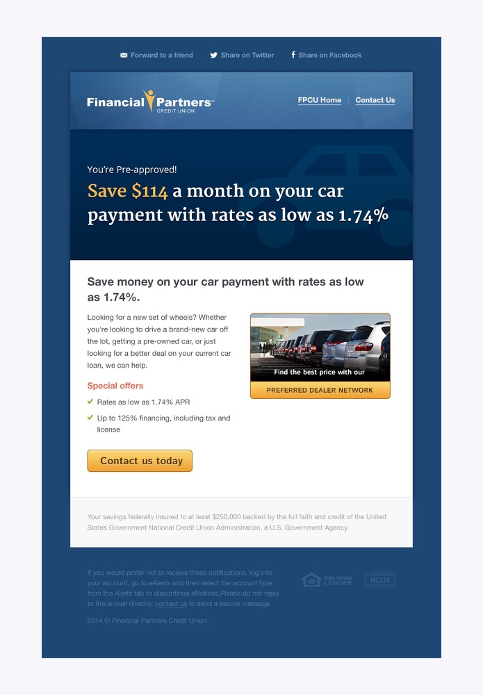 Financial Partners Credit Union - Home Seminar Email Template