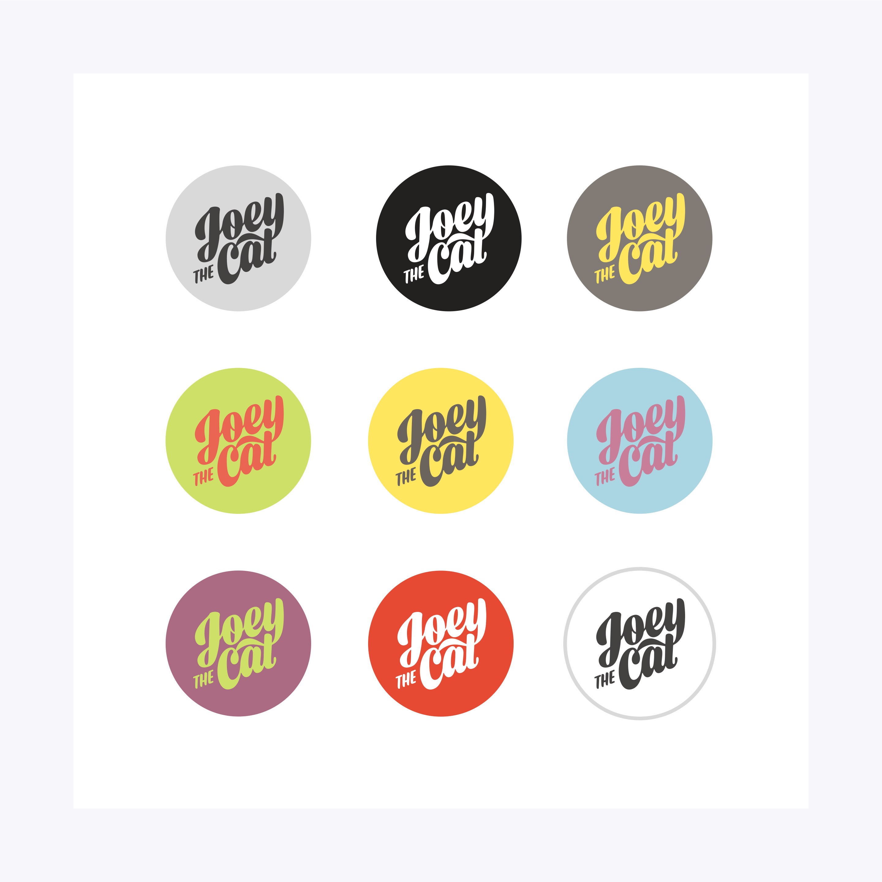 Joey the Cat - Badges and Branding