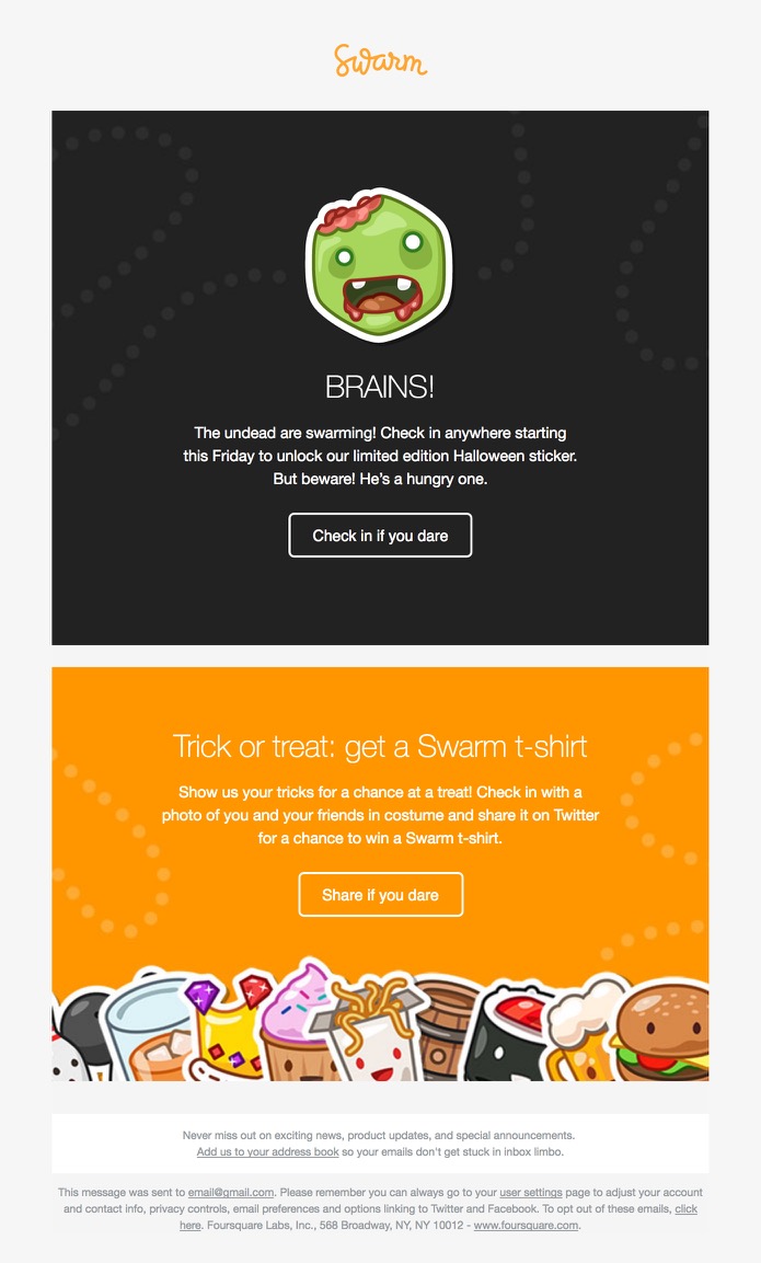 Swarm - Halloween Email Design
