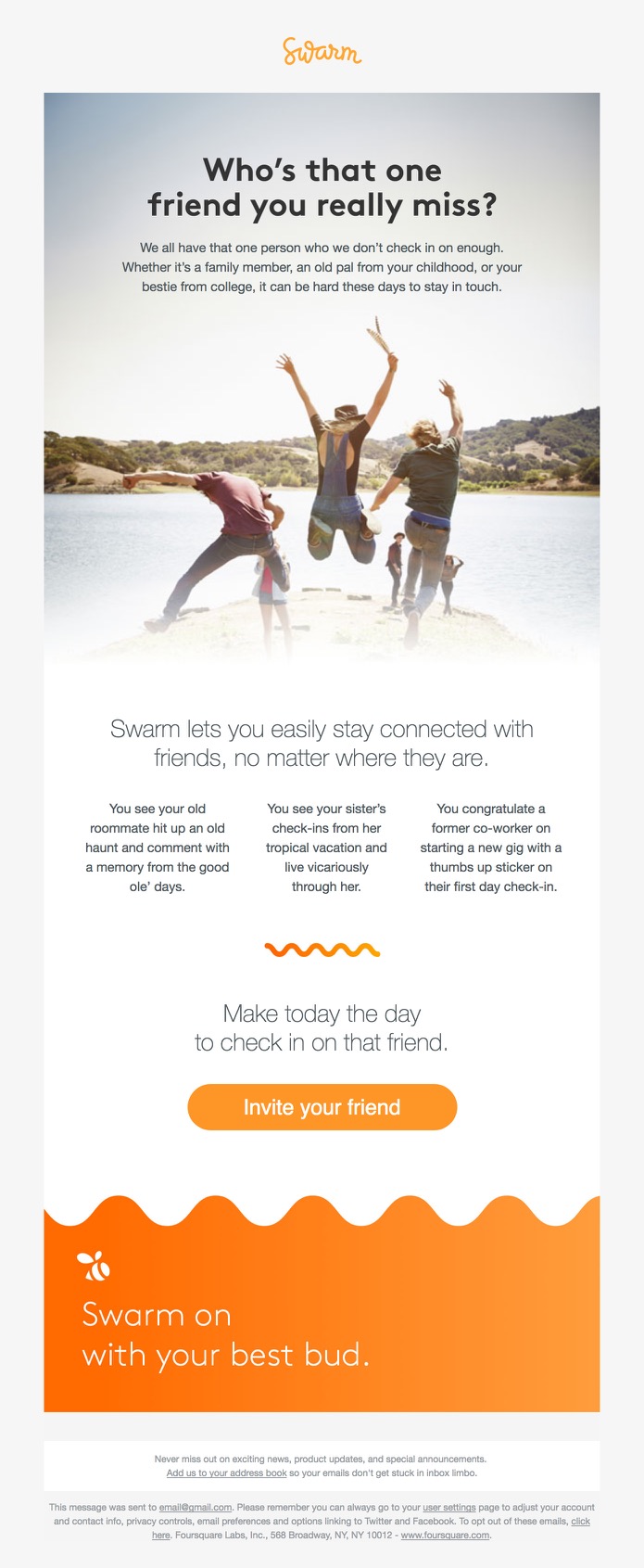 Swarm - Stay Connected Email Design